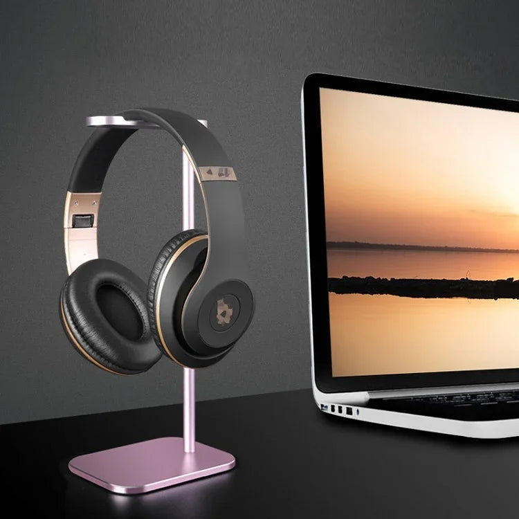 Z9 Headset Aluminum Alloy Bracket Internet Cafe Headset Display Stand, black, Silver, Rose Gold