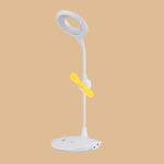 Đèn bàn quạt LED WS-8010, đèn bàn cạnh giường USB gấp được, giọt nước, vòng, giá đỡ bút cánh quạt trắng, giá đỡ bút cánh quạt vàng, giá đỡ bút cánh quạt xanh dương, giá đỡ bút cánh quạt xanh lá