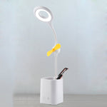 Đèn bàn quạt LED WS-8010, đèn bàn cạnh giường USB gấp được, giọt nước, vòng, giá đỡ bút cánh quạt trắng, giá đỡ bút cánh quạt vàng, giá đỡ bút cánh quạt xanh dương, giá đỡ bút cánh quạt xanh lá
