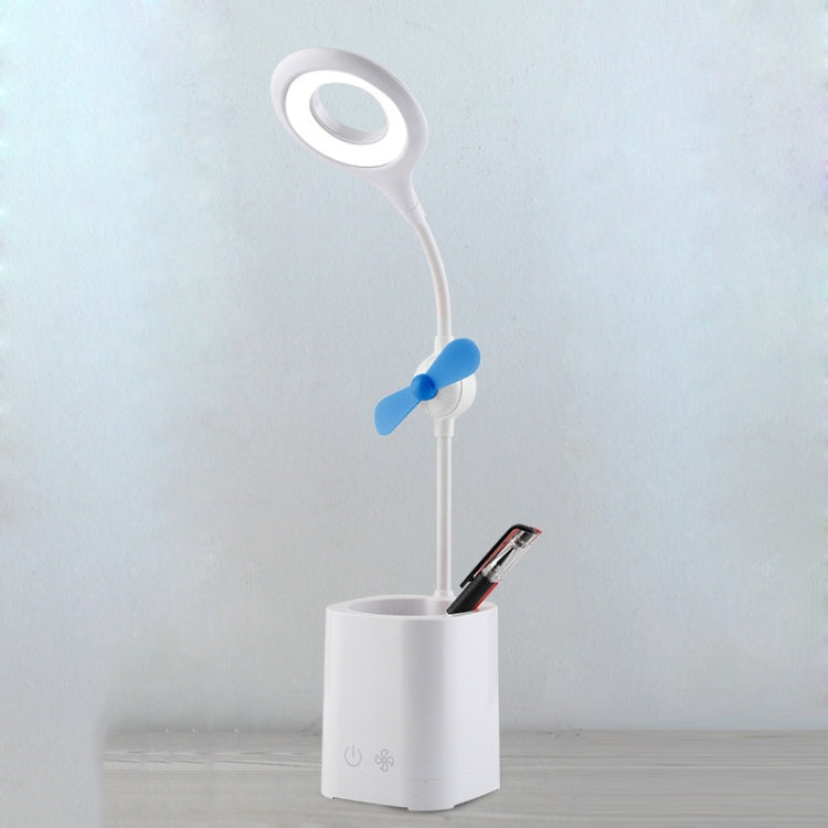 Đèn bàn quạt LED WS-8010, đèn bàn cạnh giường USB gấp được, giọt nước, vòng, giá đỡ bút cánh quạt trắng, giá đỡ bút cánh quạt vàng, giá đỡ bút cánh quạt xanh dương, giá đỡ bút cánh quạt xanh lá