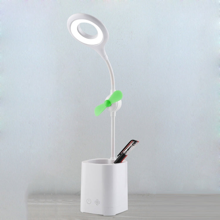 Đèn bàn quạt LED WS-8010, đèn bàn cạnh giường USB gấp được, giọt nước, vòng, giá đỡ bút cánh quạt trắng, giá đỡ bút cánh quạt vàng, giá đỡ bút cánh quạt xanh dương, giá đỡ bút cánh quạt xanh lá