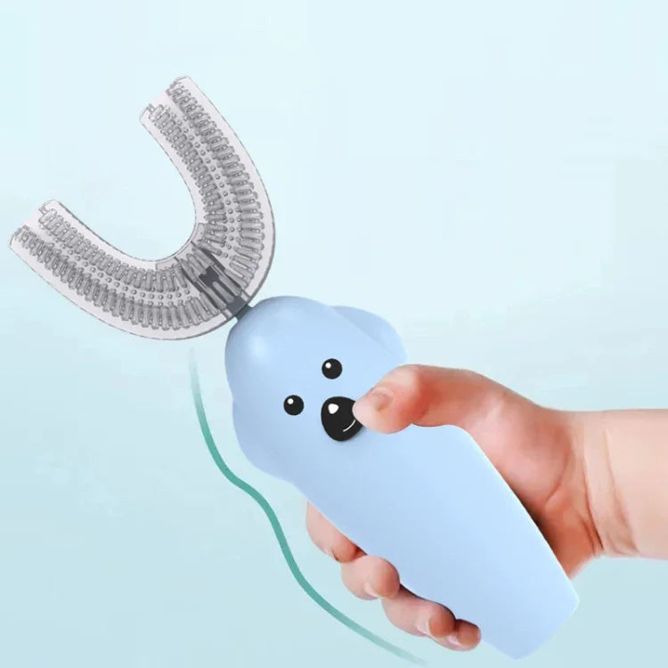 Bàn chải đánh răng điện siêu âm hình chữ U cho trẻ em, khử trùng và sấy khô, Dmart, màu hồng, vàng, xanh dương