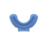 Đầu bàn chải thay thế silicone hình chữ U cho bàn chải điện dùng cho trẻ 2-8 tuổi, màu hồng, xanh dương