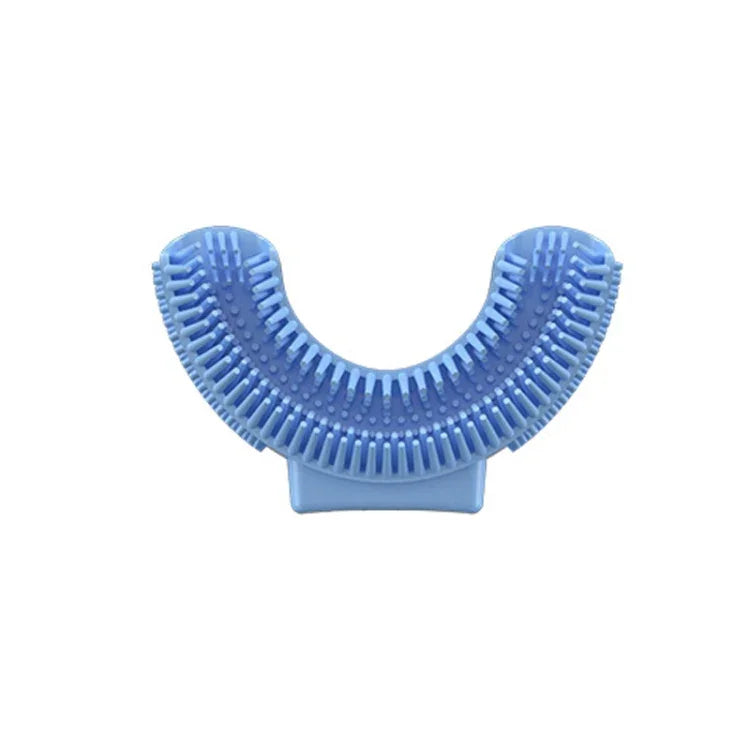 Đầu bàn chải thay thế silicone hình chữ U cho bàn chải điện dùng cho trẻ 2-8 tuổi, màu hồng, xanh dương