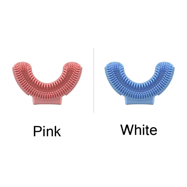 Đầu bàn chải thay thế silicone hình chữ U cho bàn chải điện dùng cho trẻ 2-8 tuổi, màu hồng, xanh dương
