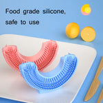 Đầu bàn chải thay thế silicone hình chữ U cho bàn chải điện dùng cho trẻ 2-8 tuổi, màu hồng, xanh dương