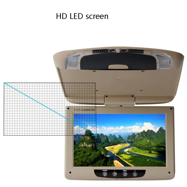 Màn Hình Hiển Thị Lùi Xe Ô Tô HD 9 Inch, 9 inch (Màu Be), 9 inch