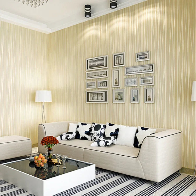 Decal dán tường không dệt tự dính phong cách tối giản hiện đại cho phòng ngủ và phòng khách, 0,53 x 3 mét