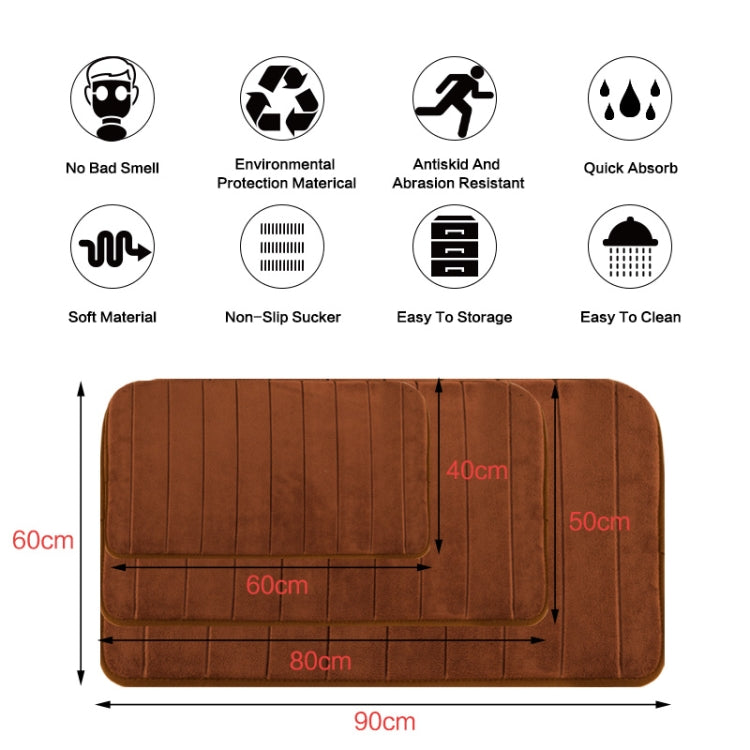 Thảm nhà tắm thấm nước chống trượt, thảm sợi bông nhớt cửa bếp, 40X60CM