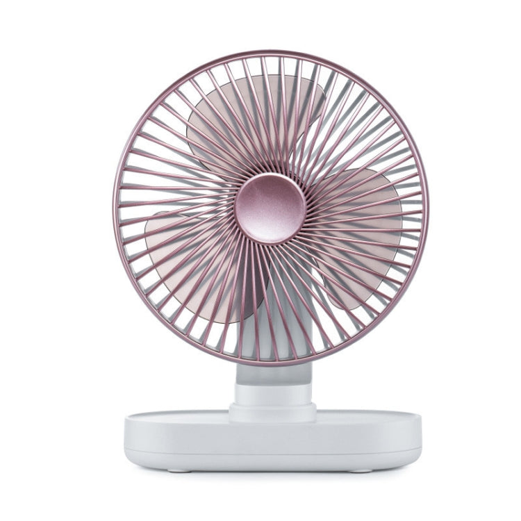 Quạt để bàn tự động lắc D77, quạt yên tĩnh di động cho nhà, văn phòng, ký túc xá, quạt USB, màu ngà, màu hồng nhạt