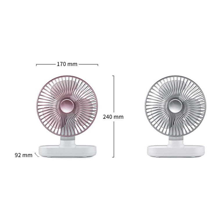 Quạt để bàn tự động lắc D77, quạt yên tĩnh di động cho nhà, văn phòng, ký túc xá, quạt USB, màu ngà, màu hồng nhạt