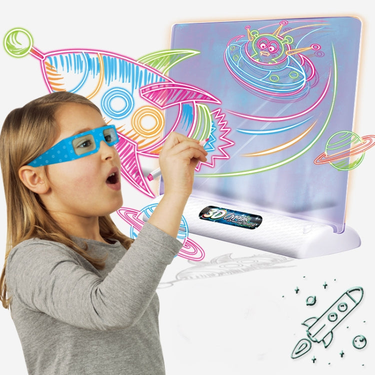 Bảng vẽ huỳnh quang 3D Bảng viết ba chiều phát sáng ma thuật Bảng vẽ nguệch ngoạc Bảng ghép hình chiếu sáng Bảng vẽ trẻ em, kiểu:, Bảng vẽ trung bình (phiên bản không gian), Bảng vẽ trung bình (phiên bản khủng long)