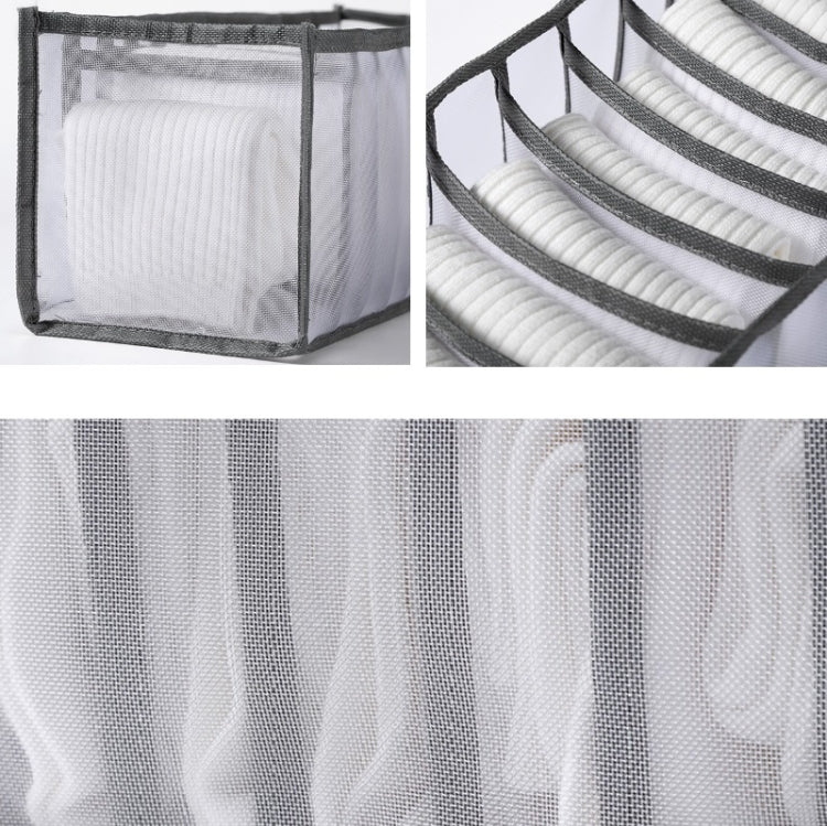 Hộp Đựng Đồ Lót 3 Trong 1 Hộp Đựng Tất Gấp Gọn Gia Đình, Màu Be, Xám