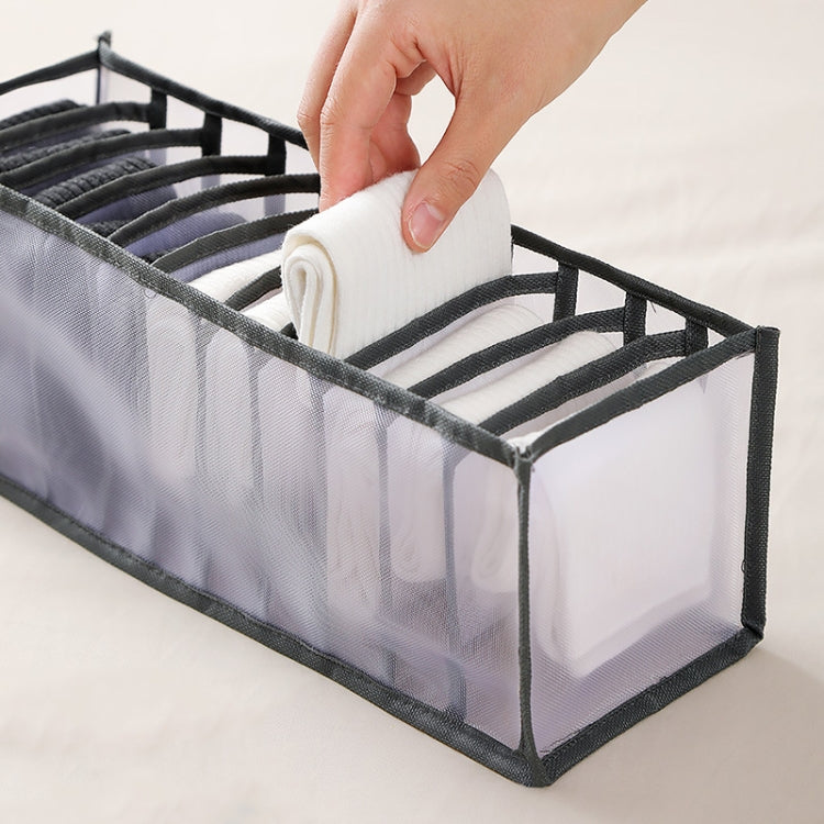 Hộp Đựng Đồ Lót 3 Trong 1 Hộp Đựng Tất Gấp Gọn Gia Đình, Màu Be, Xám