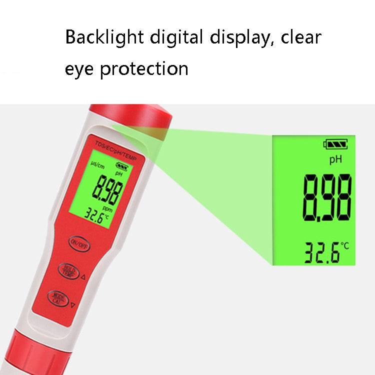 Bút thử nước đa chức năng 4 trong 1 PH/TDS/EC/Nhiệt độ cầm tay, Bút thử 4 trong 1