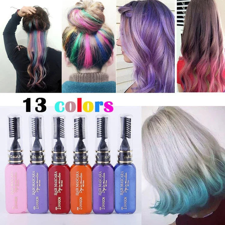 Thuốc nhuộm tóc tạm thời một lần không độc hại tự làm mascara nhuộm tóc kem nhuộm tóc
