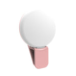2 cái đèn chiếu sáng điện thoại di động, đèn LED chụp ảnh selfie, màu trắng, hồng, xanh dương, đen