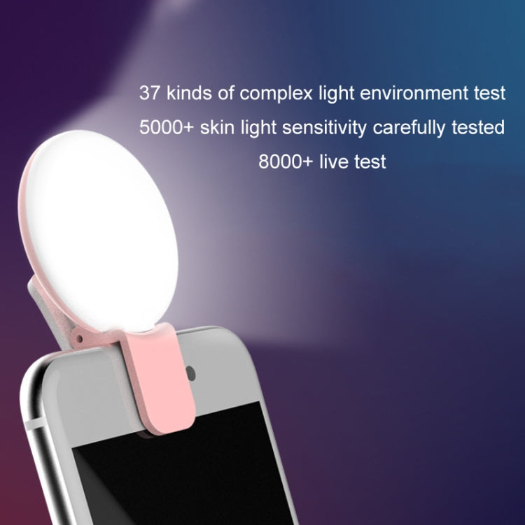 2 cái đèn chiếu sáng điện thoại di động, đèn LED chụp ảnh selfie, màu trắng, hồng, xanh dương, đen