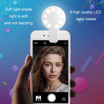 2 cái đèn chiếu sáng điện thoại di động, đèn LED chụp ảnh selfie, màu trắng, hồng, xanh dương, đen
