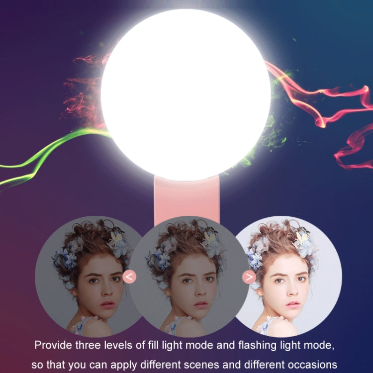 2 cái đèn chiếu sáng điện thoại di động, đèn LED chụp ảnh selfie, màu trắng, hồng, xanh dương, đen