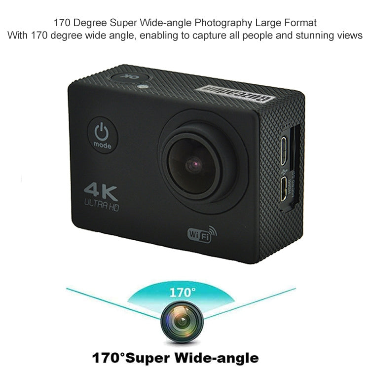 Camera hành động chống nước WIFI quay phim thể thao 4K, camera lặn siêu nhỏ 60FPS, camera mũ bảo hiểm xe đạp dưới nước, camera thể thao 1080P