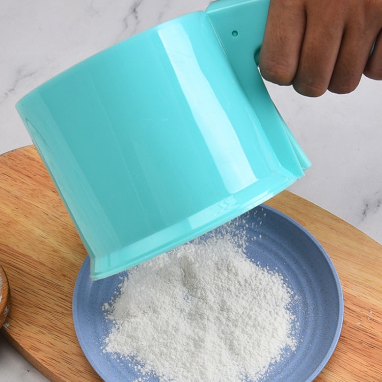 Dụng cụ làm bánh rây bột bán tự động cầm tay tiện lợi, màu xanh dương, cam, trắng, hồng