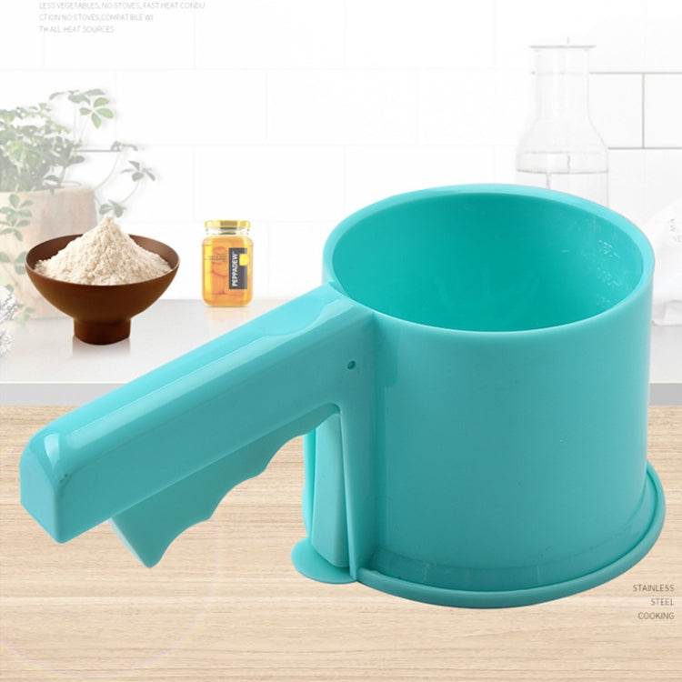Dụng cụ làm bánh rây bột bán tự động cầm tay tiện lợi, màu xanh dương, cam, trắng, hồng