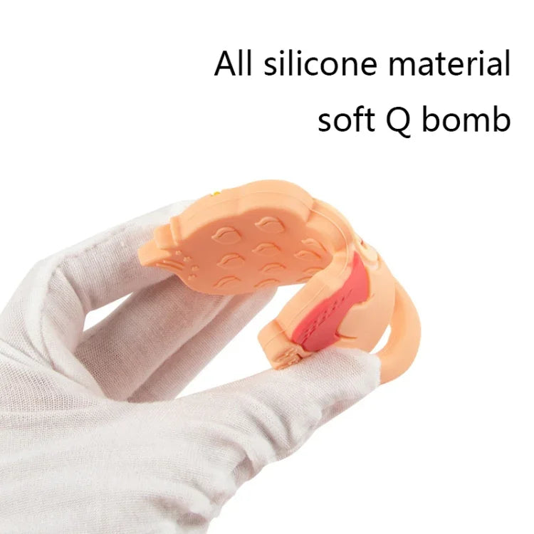 MJYJ019 Đồ chơi mọc răng silicon cho bé, que molar, màu hồng, xanh dương, cam, cá nhỏ xanh, cá nhỏ hồng, cá nhỏ xanh lá, cáo xanh, cáo hồng, cáo xanh lá, khỉ hồng, khỉ cam, khỉ cà phê, mèo con cà phê, mèo con xanh, mèo con hồng