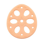 M010093 Viên silicon hình củ sen cho bé mọc răng, đồ chơi molar, đồ dùng mẹ và bé, màu be có dây đeo, hồng, vàng, xanh, be, hồng có dây đeo, vàng có dây đeo, xanh có dây đeo, be có dây đeo
