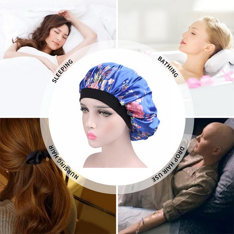 2 cái mũ ngủ satin cho nữ mũ trùm đầu bằng lụa băng chun rộng