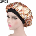 2 cái mũ ngủ satin cho nữ mũ trùm đầu bằng lụa băng chun rộng