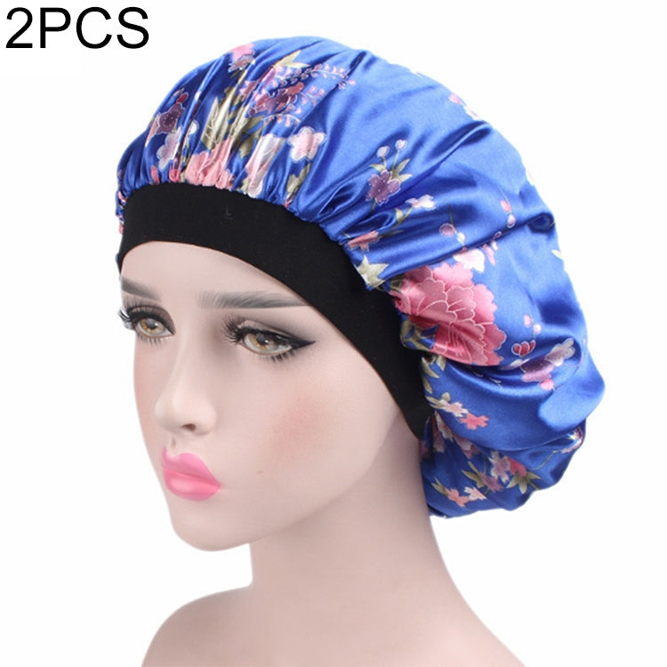 2 cái mũ ngủ satin cho nữ mũ trùm đầu bằng lụa băng chun rộng