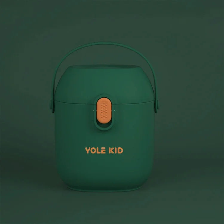 2 hộp sữa bột YOLE KID cho bé, dung tích lớn, hộp đựng bột di động, hộp đựng thực phẩm bổ sung cho bé, kín khí, màu vàng mù tạt, xanh matcha, xanh ô liu, xanh công, đỏ son, hồng phấn