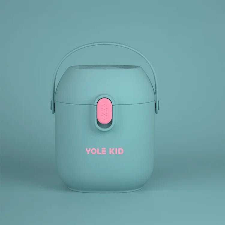 2 hộp sữa bột YOLE KID cho bé, dung tích lớn, hộp đựng bột di động, hộp đựng thực phẩm bổ sung cho bé, kín khí, màu vàng mù tạt, xanh matcha, xanh ô liu, xanh công, đỏ son, hồng phấn