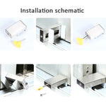 2 khóa cửa sổ cửa nhôm bảo vệ trẻ em, khóa an toàn chống trộm, chìa lục giác, chìa chữ thập