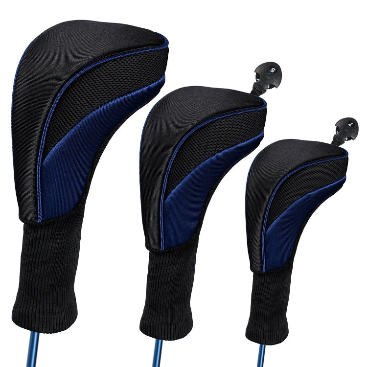 Bộ 3 bọc đầu gậy golf số 1 / số 3 / số 5, HD-014 bộ 3 màu xanh, HD-014 bộ 3 màu đen, HD-014 bộ 3 màu đỏ