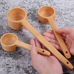 Muỗng gỗ cán dài muỗng gia vị muỗng tráng miệng cà phê trà sữa, muỗng gia vị nhỏ, muỗng gia vị trung, muỗng gia vị lớn