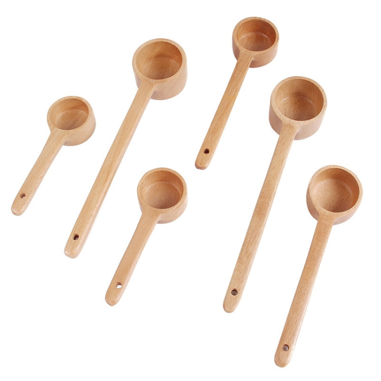 Muỗng gỗ cán dài muỗng gia vị muỗng tráng miệng cà phê trà sữa, muỗng gia vị nhỏ, muỗng gia vị trung, muỗng gia vị lớn