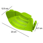 Rổ thoát nước miệng rộng silicone bên nồi thoát nước để chặn lọc trái cây mì, xanh lá, đỏ, xám đậm, đen, tím, cam