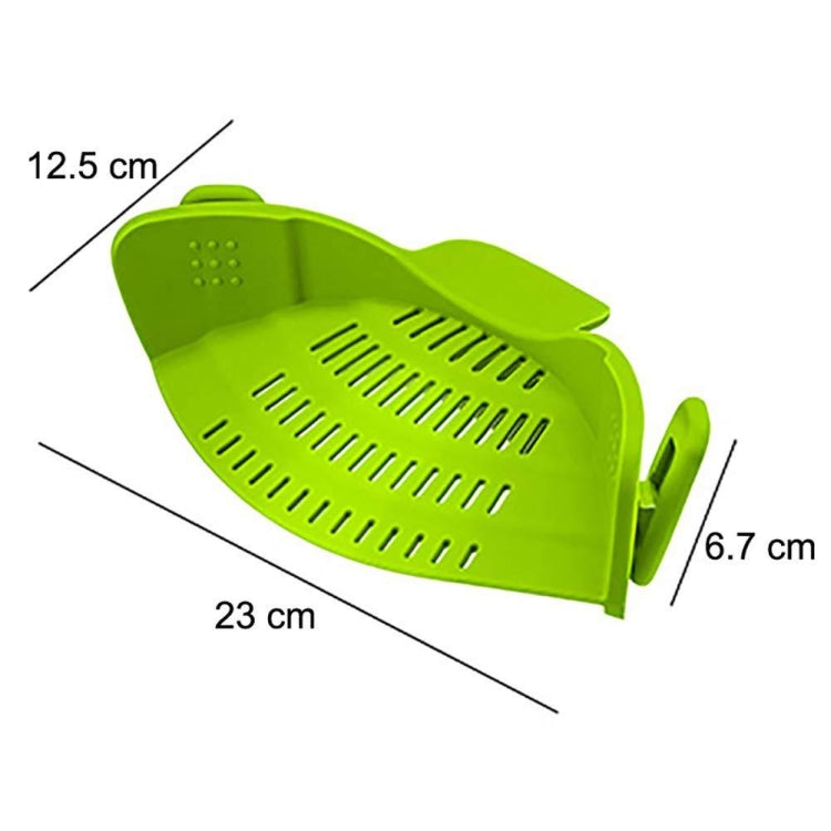 Rổ thoát nước miệng rộng silicone bên nồi thoát nước để chặn lọc trái cây mì, xanh lá, đỏ, xám đậm, đen, tím, cam
