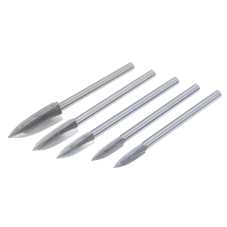 Bộ 5 Cái Dao Khắc Ba Lưỡi Thép Trắng Cho Mộc, Dao Khắc Điện