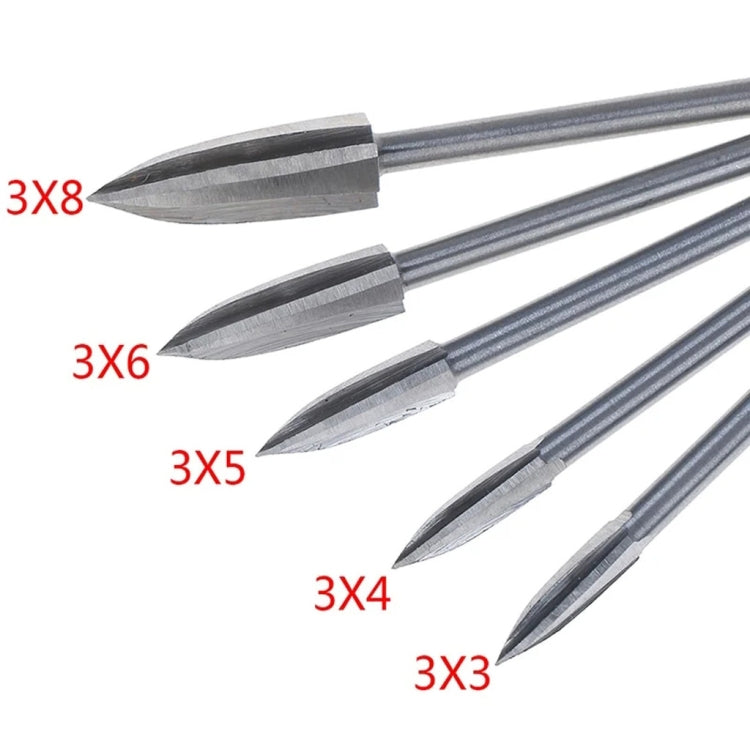 Bộ 5 Cái Dao Khắc Ba Lưỡi Thép Trắng Cho Mộc, Dao Khắc Điện