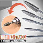 Bộ 5 Cái Dao Khắc Ba Lưỡi Thép Trắng Cho Mộc, Dao Khắc Điện