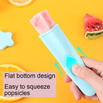 Bộ Khuôn Kem Que Trẻ Em 4 trong 1 Silicone Thực Phẩm An Toàn Giao Màu Ngẫu Nhiên, 2 Bộ 4 trong 1