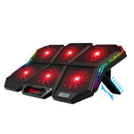 Đế làm mát laptop COOLCOLD RGB với sáu quạt điều chỉnh tốc độ, phiên bản màu 5V, phiên bản chạm 5V 12 Symphony