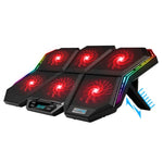 Đế làm mát laptop COOLCOLD RGB với sáu quạt điều chỉnh tốc độ, phiên bản màu 5V, phiên bản chạm 5V 12 Symphony