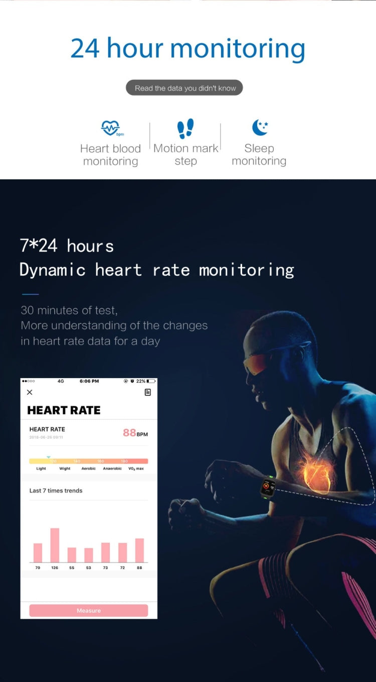 Đồng hồ thông minh P68 theo dõi nhịp tim, huyết áp, hoạt động cho Xiaomi Band 3 Huawei Color Band 2, TBD056989501A, TBD056989501B, TBD056989501C, TBD056989501D, TBD056989501E, TBD056989501F, TBD056989501G