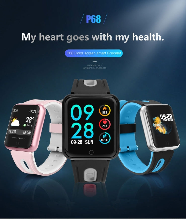 Đồng hồ thông minh P68 theo dõi nhịp tim, huyết áp, hoạt động cho Xiaomi Band 3 Huawei Color Band 2, TBD056989501A, TBD056989501B, TBD056989501C, TBD056989501D, TBD056989501E, TBD056989501F, TBD056989501G