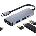 Trạm kết nối HUB đa chức năng BYL-2011 4 trong 1 USB-C / Type-C sang 4K HDMI + USB 3.0 + USB 2.0 + sạc PD USB-C / Type-C, 4 trong 1