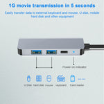 Trạm kết nối HUB đa chức năng BYL-2011 4 trong 1 USB-C / Type-C sang 4K HDMI + USB 3.0 + USB 2.0 + sạc PD USB-C / Type-C, 4 trong 1